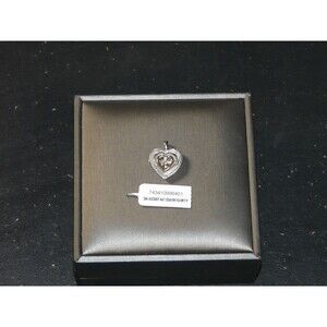 Diamond Accent Two-Tone Heart Pendant Macys - .925 Sterling Silver & 10k Gold
